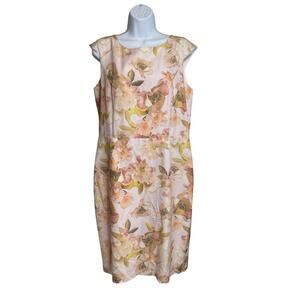 Brooks Brothers Women's Floral Silk Blend Sheath‎ Dress Size 12 Old Money Fairy